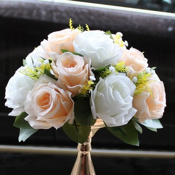 Silk Roses Centerpiece Set - Picture 4 of 8